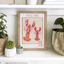 Personalised Lobster Wall Art Print | Digital Download, thumbnail 3 of 3