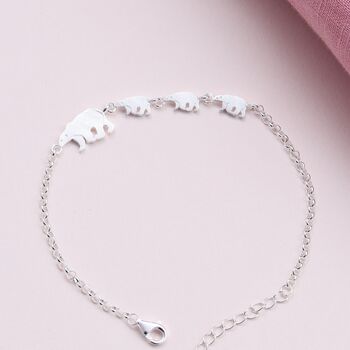 Sterling Silver Bears Bracelet For Mother's Day, 2 of 7
