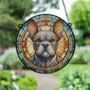 French Bulldog Grey Stained Glass Effect Suncatcher, thumbnail 2 of 3