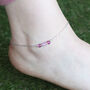 Pure Silver Colourful Beaded Indian Payal Anklet, thumbnail 1 of 7