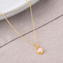 Gem Dot Pink Opal October Birthstone Necklace, thumbnail 2 of 5