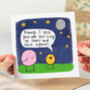 'Nanny Love You Up There And Back Again' Birthday Card, thumbnail 1 of 2