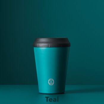 Personalised Premium Reusable Cup 8oz Teal, 4 of 5