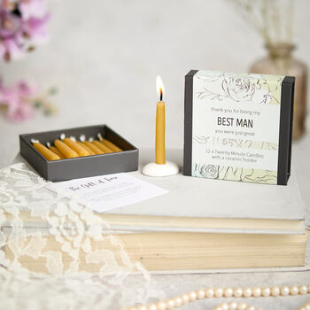 Best Man Thank You, Relaxation Candle Wedding Gift Set, 4 of 12