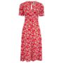 Dolores Dress In Pansy Print Vintage 1940s Style, thumbnail 1 of 2