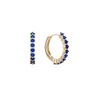 Mimi Blue Gold Huggie Earrings, thumbnail 1 of 2