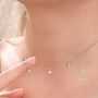 Sterling Silver Cz Crystal Charm Necklace, thumbnail 4 of 11