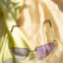 Lilac Rimless Rectangle Colour Tint Sunglasses, thumbnail 4 of 6