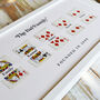 Personalised Family Names Vintage Playing Cards Print, thumbnail 11 of 12