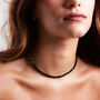 Black Jad Beaded Necklace, thumbnail 1 of 2