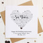 Personalised 6th Iron Wedding Anniversary Card, thumbnail 1 of 5