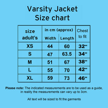 Personalised Adult's Varsity Jacket, 6 of 7