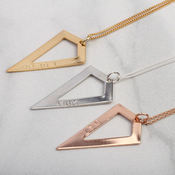Personalised Geometric Pendant Necklace Gift For Her, 2 of 7