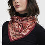 Folksy Fox Tales Peach Square Scarf, thumbnail 3 of 5