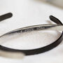 Men's Personalised Hammered Stainless Steel Bangle, thumbnail 2 of 5