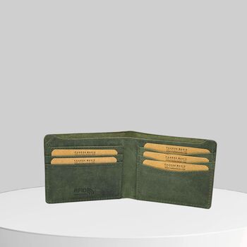 Personalised Handmade Leather Slim Wallet Gift For Him, 3 of 12
