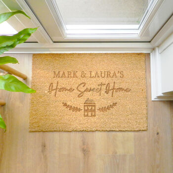 Personalised Home Sweet Home Rectangular Indoor Doormat, 3 of 6