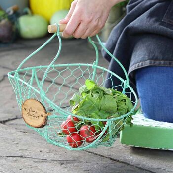 Personalised Green Garden Veg Trug Basket, 2 of 7