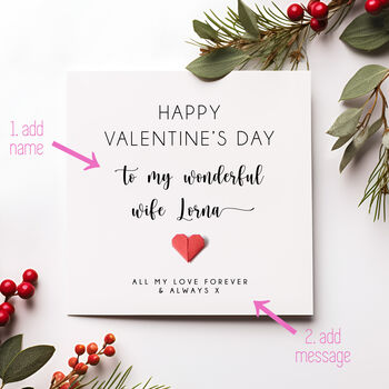 Personalised Wife Valentine's Day Card, 2 of 5