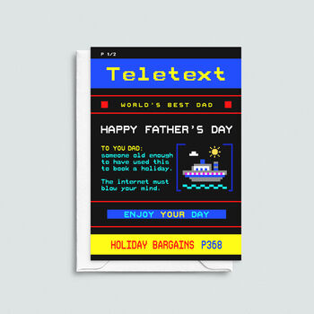 Funny Teletext Father's Day Card, 3 of 3
