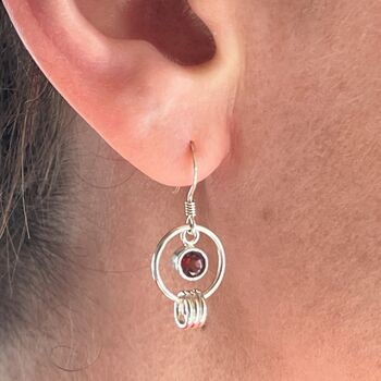 30th Birthday Infinity Birthstone Earrings, 3 of 4