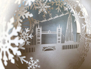 Snow Globe London Skyline 3D Pop Up Card, 4 of 5