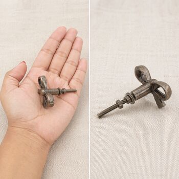 Vintage Ribbon Bow Brass Cabinet Knob, 6 of 8