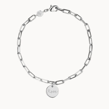 Personalised Disc Dainty Link Chain Bracelet, 5 of 6