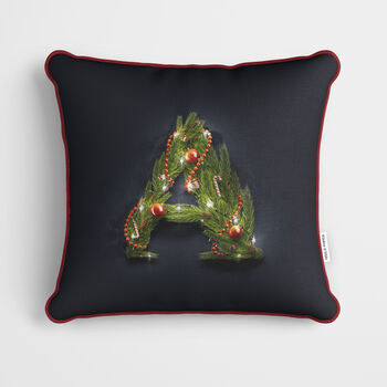 Christmas Garland Letter Alphabet Cushion, 3 of 11