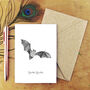 Pipistrelle Bat Print A6 Greetings Card, thumbnail 1 of 8