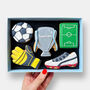 Personalised Football Father's Day Letterbox Cookies, thumbnail 1 of 9