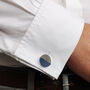 Steely Blue Cufflinks, thumbnail 2 of 6