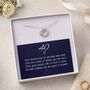 40th Birthday Sterling Silver Four Ring Pendant Necklace, thumbnail 5 of 6