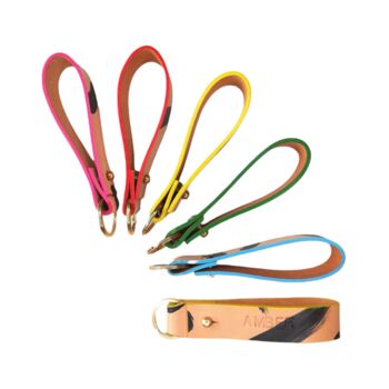 Personalised Leather Key Loop With Painted Edge, 3 of 5