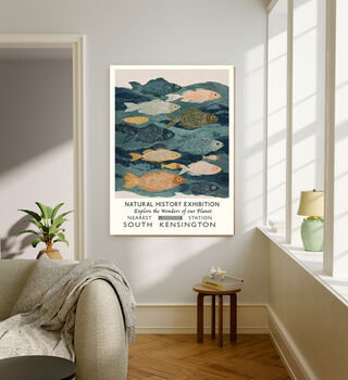 Natural History School Of Fish Ocean Art Print, 4 of 4