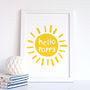 Personalised New Baby Print, Hello Sunshine, thumbnail 1 of 8