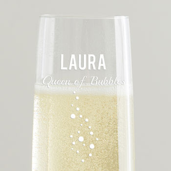 Personalised 'Queen Of Bubbles' Champagne Flute, 5 of 7