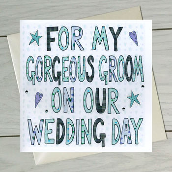 Personalised Groom Wedding Book Card, 3 of 6