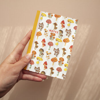 Mushroom And Toadstool Print A6 Pocket Notebook Journal, 6 of 10