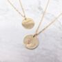 18k Gold Vermeil Plated Birth Flower And Name Necklace, thumbnail 2 of 8