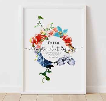 Personalised Exceptional At 80 Birthday Print, 2 of 5