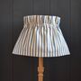 Dolly Blue Ticking Stripe Scrunchie Lampshade, thumbnail 1 of 2