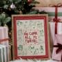 Come All Ye Furful Christmas Dog Print, thumbnail 3 of 3