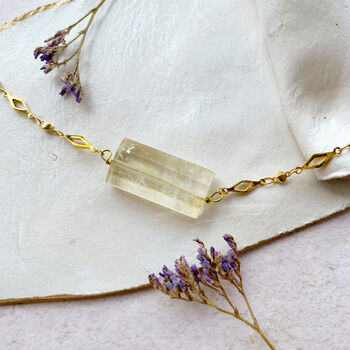 Gemstone And Diamond Link Necklace, 8 of 11