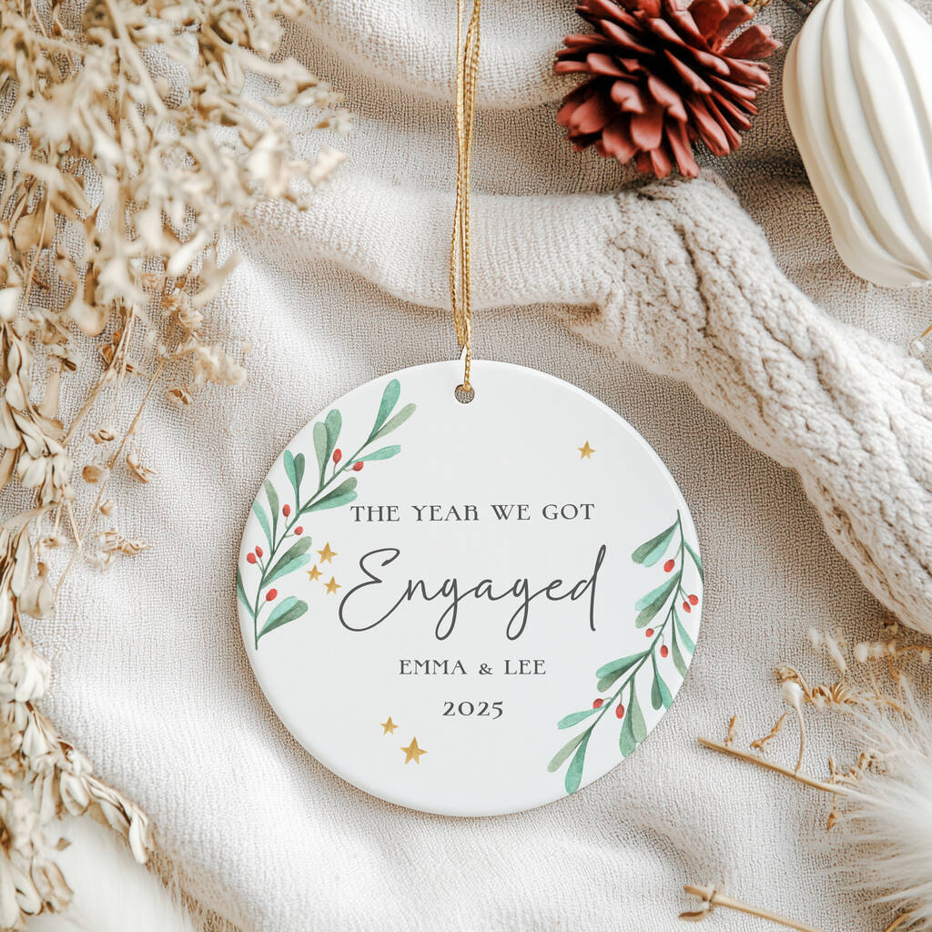 Engaged Couple Christmas Tree Decoration, 1 of 4