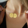 Queen Elizabeth Sixpence Double Necklace Gold Plated, thumbnail 1 of 12