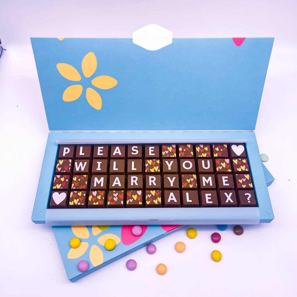 Personalised Chocolates In Large Box Build A Box By Cocoapod Chocolates 9089