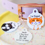 Cat ID Tag Personalised White Bold, thumbnail 1 of 12