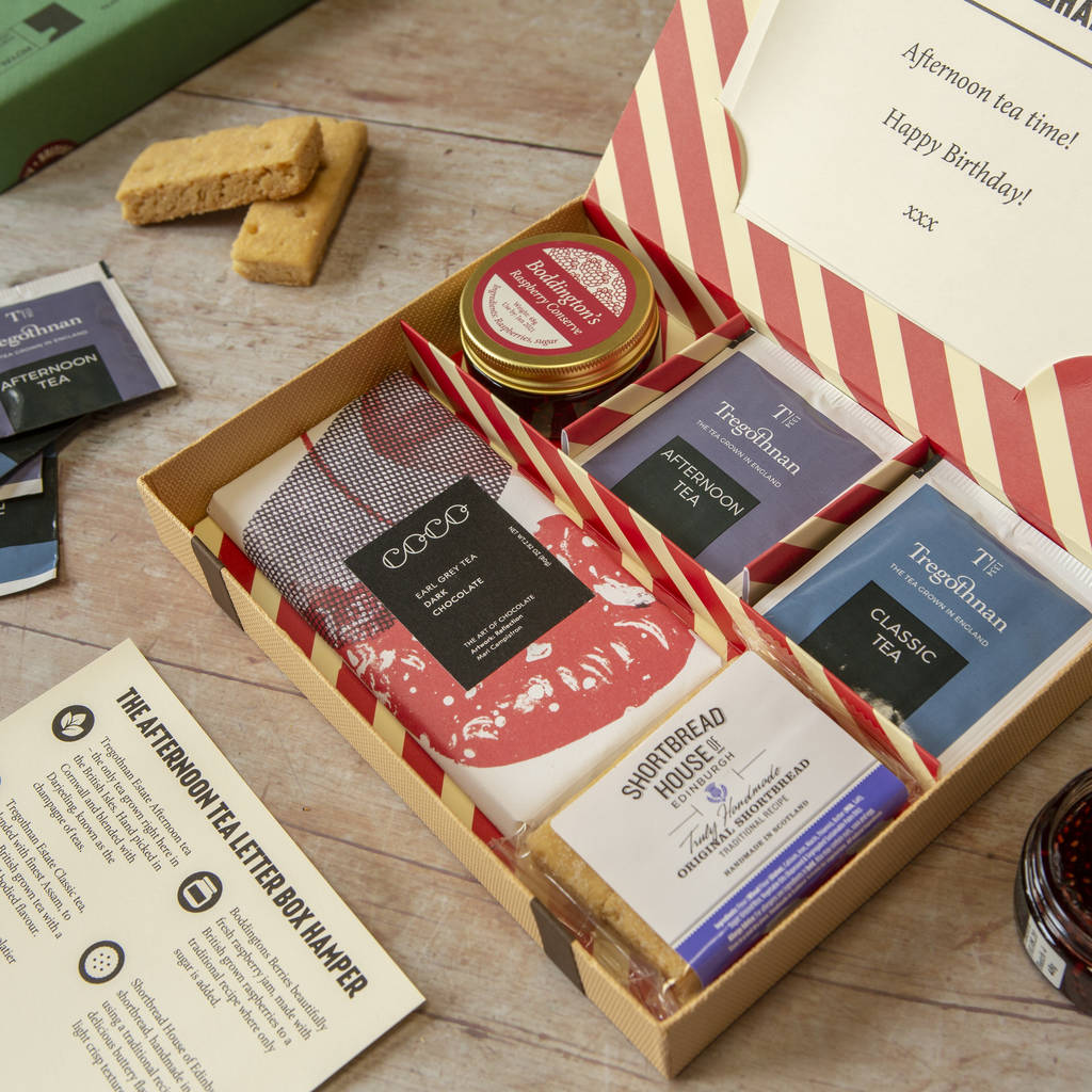 Afternoon Tea Letter Box Hamper With British Grown Tea, 1 of 11