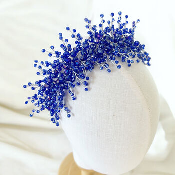 Vibrant Blue Crystal Headband, 3 of 7